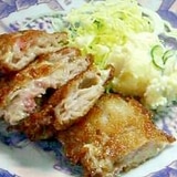 コマ肉が変身♪チーズトンカツ！